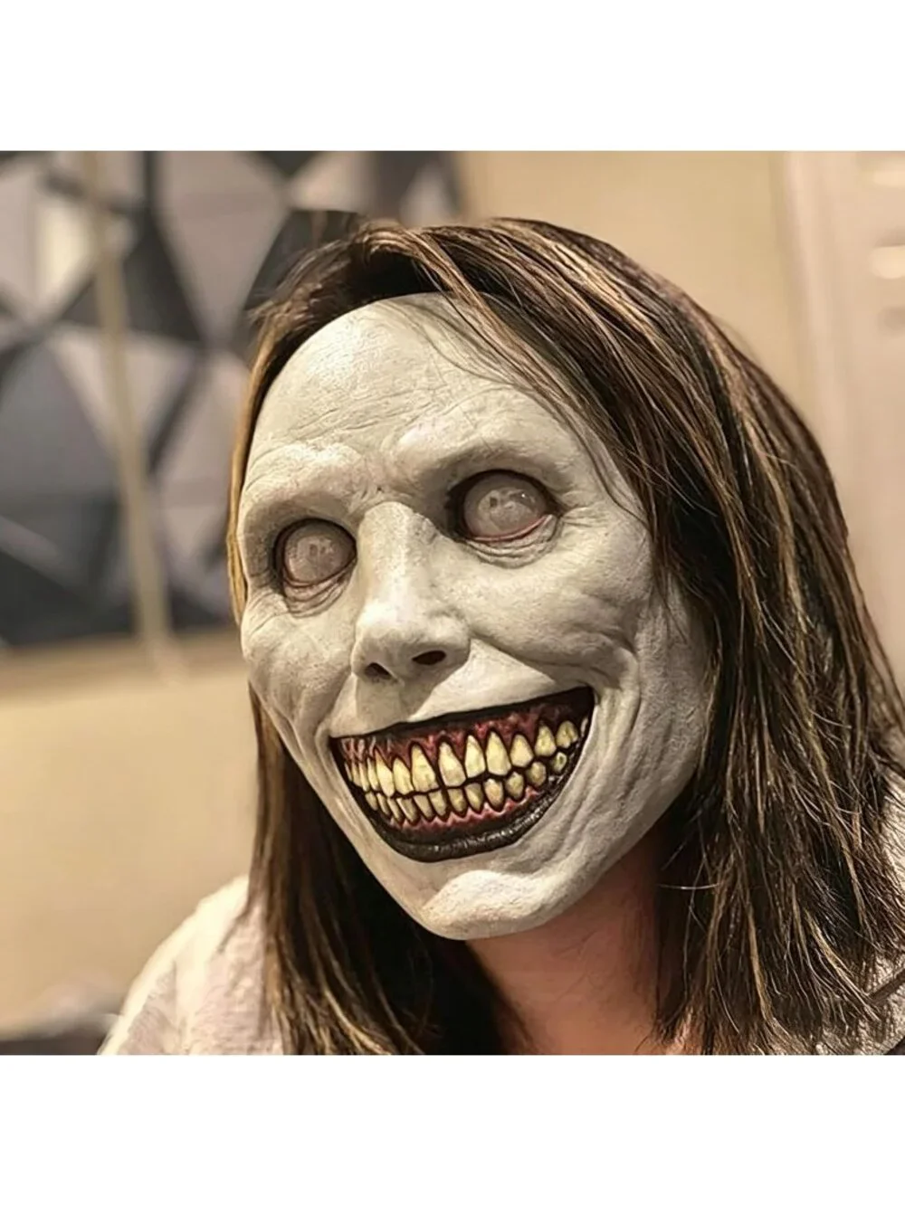 Adults Breathable Realistic Durable Natural Latex Scary Demon Mask For Halloween